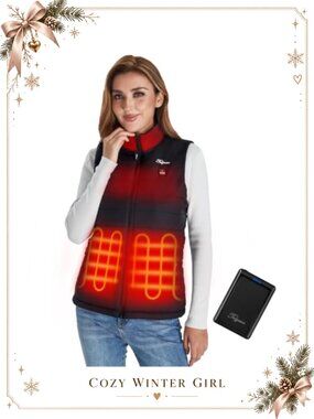 Heated Vest for Women Rechargeable Battery Pack Included Sleeveless Quilted